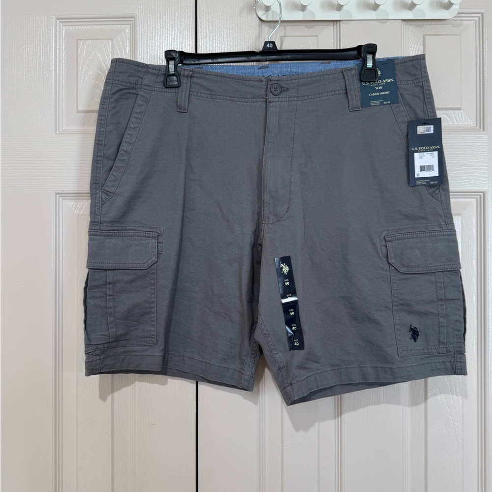 Polo by Ralph U.S. POLO ASSN. Men’s Cargo Shorts Color GRAY size 40 NWT $56.